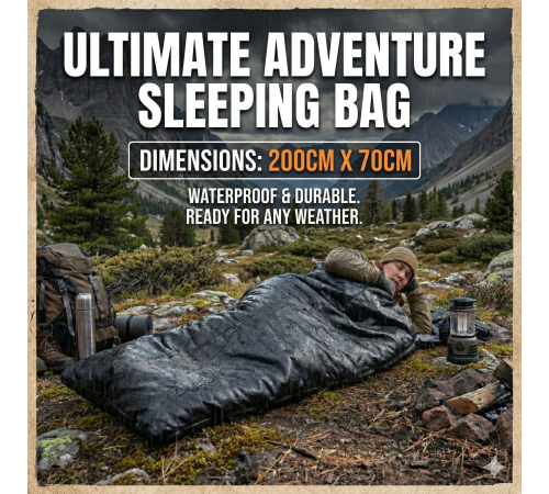 -10 derece Su Geçirmez Kamp Gezi  Uyku Tulumu (210X70 cm)