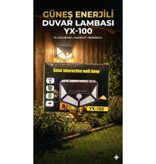 100 Led DIŞ Mekan Solar Aydınlatma Fotoselli Solar Lamba Hareket Sensörlü