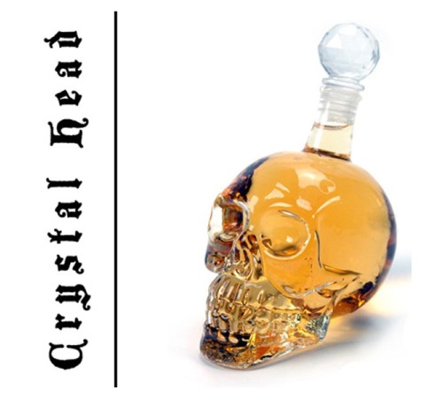 1000 ml Crystal Head Kuru Kafa İçecek Şişesi