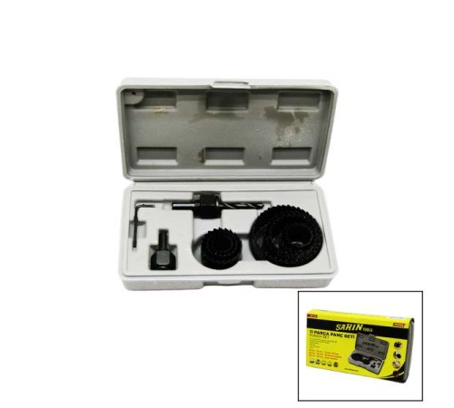 11 Parça Panç Seti Ağaç Kesme Testere Matkap Ucu Takımı Alçıpan Tavan Kesme