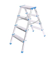 ÇİFT BASAMAKLI ALÜMİNYUM METAL MERDİVEN YÜKSEKLİK 92CM BAŞ GENİŞLİK 8CM