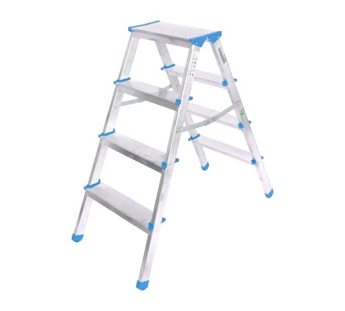 ÇİFT BASAMAKLI ALÜMİNYUM METAL MERDİVEN YÜKSEKLİK 92CM BAŞ GENİŞLİK 8CM