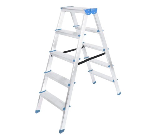 ÇİFT BASAMAKLI ALÜMİNYUM METAL MERDİVEN YÜKSEKLİK 115CM BAŞ GENİŞLİK 8CM