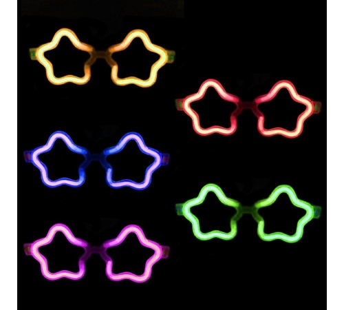 12 Adet Yıldız Glow Gözlük – Glow Partisi ve Etkinlik İçin