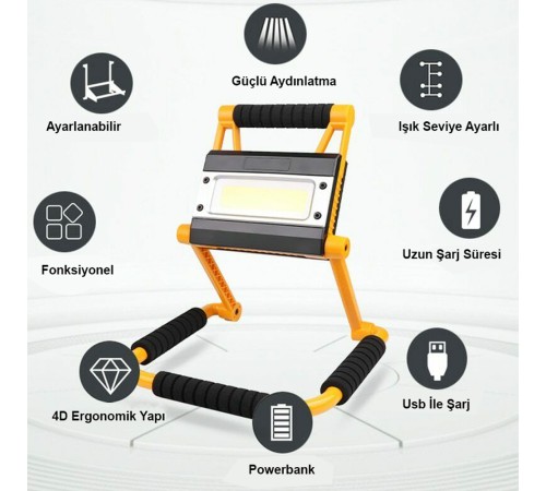 1300 Lümen Güçlü Aydınlatma Wt-328 Güçlü Fener