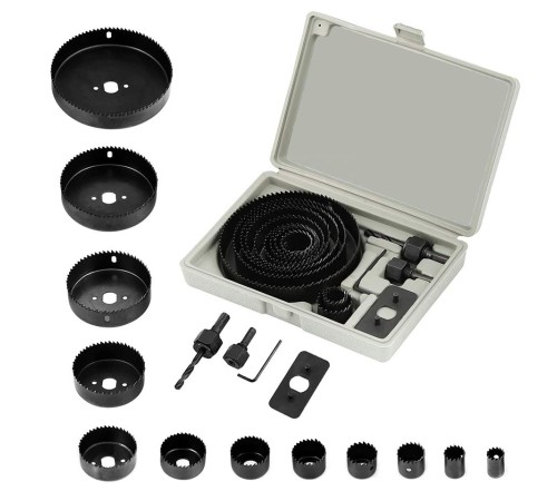 16 Parça Panç Seti Ağaç Kesme Testere Matkap Ucu Takımı Alçıpan Tavan Kesme