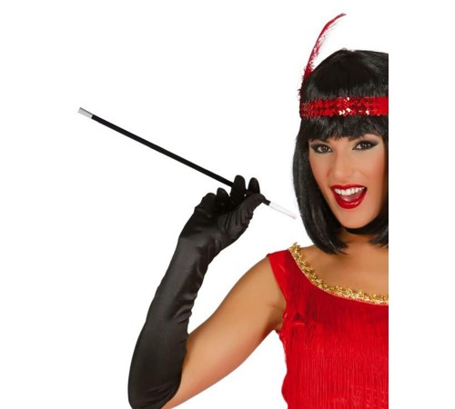 1920'ler 1990'lar Gatsby Kadın Aksesuar Seti – Kırmızı Charleston Saç Bandı ve Sigaralık