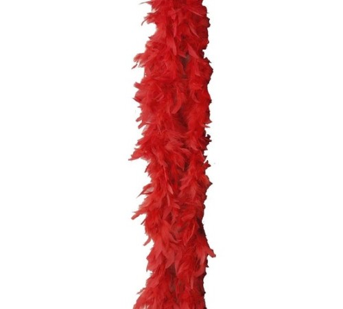 2 Metre Boa Tüy Otriş - Kırmızı