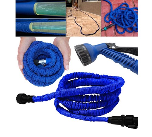 22.5 Metre Uzayan Bahçe Sulama Araç Yıkama Hortumu 7 Kademeli Başlık Tabanca