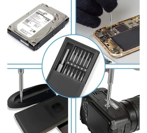 25 Parça Çok Fonksiyonlu Hassas Tornavida Seti – Telefon Tablet Elektronik Tamir Tornavida Seti