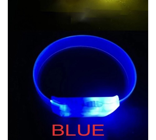3 Modlu Pilli LED Işıklı Esnek Parti Bilekliği Mavi