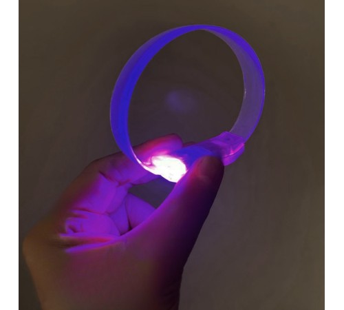 3 Modlu Pilli LED Işıklı Esnek Parti Bilekliği Mor