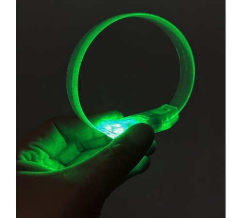 3 Modlu Pilli LED Işıklı Esnek Parti Bilekliği Yeşil