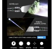 3000 Lümen Güçlü El Feneri Wt-604