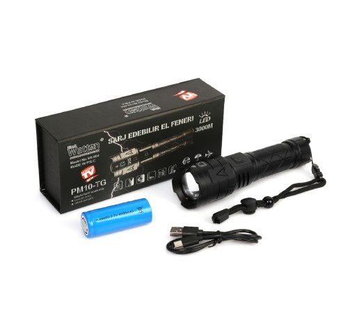 3000 Lümen Güçlü El Feneri Wt-604