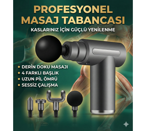 4 Başlıklı 6 Kademeli Titreşimli Şarjlı Mini Masaj Aleti
