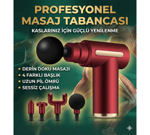 4 Başlıklı 6 Kademeli Titreşimli Şarjlı Mini Masaj Aleti