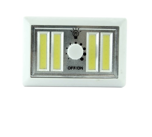4 Ledli Pilli Led Lamba Güç Ayarlı Led Portatif Lamba Led Işık - Mıknatıslı Yapışkanlı