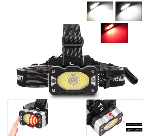 4 Modlu Sensörlü Şarjlı Güçlü Kafa Lambası Wt-248