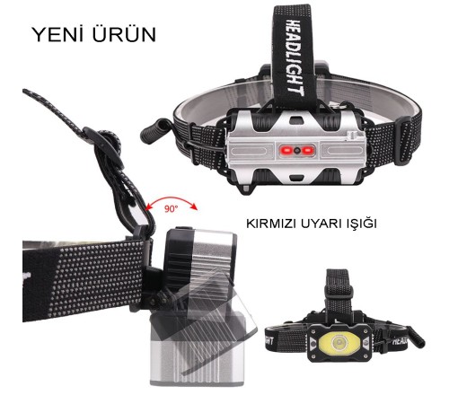 4 Modlu Sensörlü Şarjlı Güçlü Kafa Lambası Wt-248