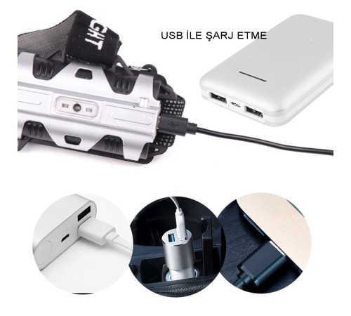 4 Modlu Sensörlü Şarjlı Güçlü Kafa Lambası Wt-248