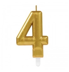 4 Rakam Mum Gold Renk