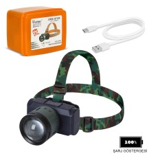 4200 Lümen Şarjlı Sensörlü Göstergeli Kafa Lambası Wt-719