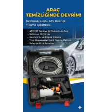 48V Şarjlı Çift Bataryalı Taşınabilir Basınçlı Oto Yıkama Bahçe Sulama Tabancası