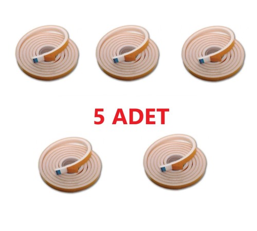 5 Adet 3 Metre Yapışkanlı Kapı Bandı Isı Yalıtım Süngeri