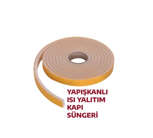 5 Adet 3 Metre Yapışkanlı Kapı Bandı Isı Yalıtım Süngeri