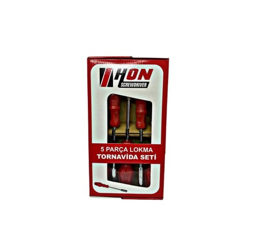 5 Adet Lokma Anahtar Tornavida 6/7/8/10/13/mm Metal Altıgen