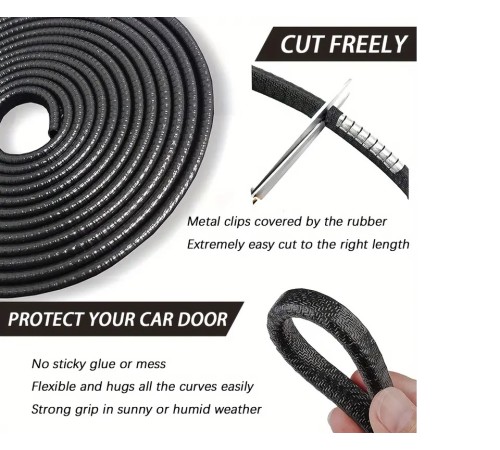 5 Metrelik Araba Kapı Kenar Koruma Şeridi Rulosu