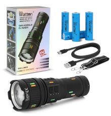 5000 Lümen Cree Tg Led Şarj Göstergeli El Feneri Wt-731