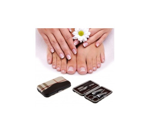 6 Parça Profesyonel Manikür Seti -Tırnak  Makası- Kaş Makas- Cımbız - Törpü Seti