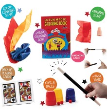 7 Parçalık Lüks Sihirbazlık Seti ( Defter-Mendilli Parmak-Deste-iskambil-Sigara-Kaybolan kupa-Mendil )