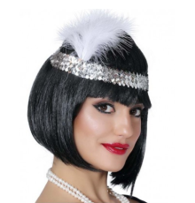 70'ler 80'ler ve 90'lar Temalı Gümüş Renk Çarliston Saç Bandı