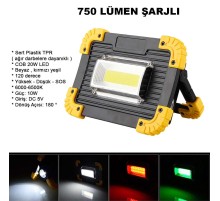 750 Lümen Powerbank Şarjlı Işıldak Wt-330