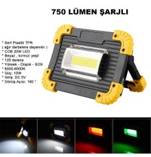 750 Lümen Powerbank Şarjlı Işıldak Wt-330