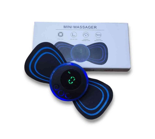 8 Modlu Mini Şarjlı Kelebek LCD Ekran Ems Boyun Omuz Kol Sırt Elektrikli Masaj Bantı Kas Stimülatörü