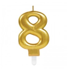 8 Rakam Mum Gold Renk