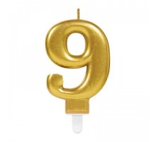 9 Rakam Mum Gold Renk