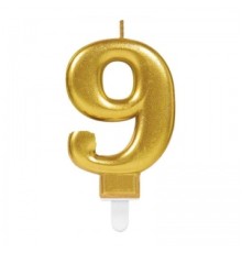 9 Rakam Mum Gold Renk