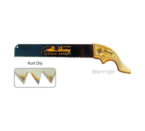 Abay Kurt Diş El Testere 38 cm - Ahşap Sap