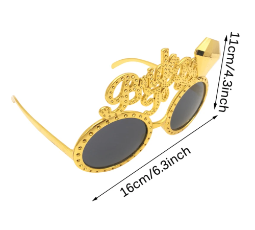 Altın Renk Bride To Be Yazılı Gelin Gözlüğü 15x10 cm