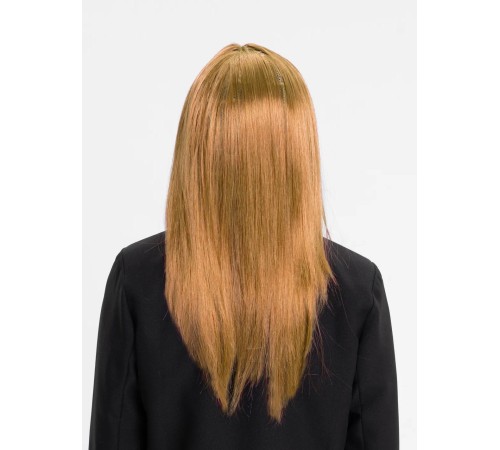 Altın Renk Düz Kesim İçi Astarlı Uzun Parti Peruğu Takma Saç