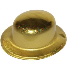 Altın Renk Hologramlı Plastik Yuvarlak Melon 27x24 cm