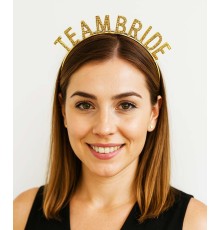 Altın Renk Team Bride Taç Plastik – Gelin ve Nedime Tacı