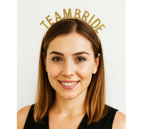 Altın Renk Team Bride Taç Plastik – Gelin ve Nedime Tacı