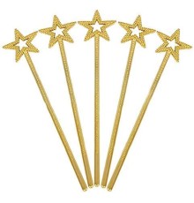 Altın Renk Yıldız Peri Asası Peri Değneği 34 cm 1 Adet