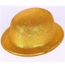Altın Renk Yuvarlak Simli Plastik Parti Şapkası